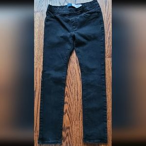 Old Navy Girls Skinny Pull-On Jeans w Adjustable Waist in Black Size L (10-12)